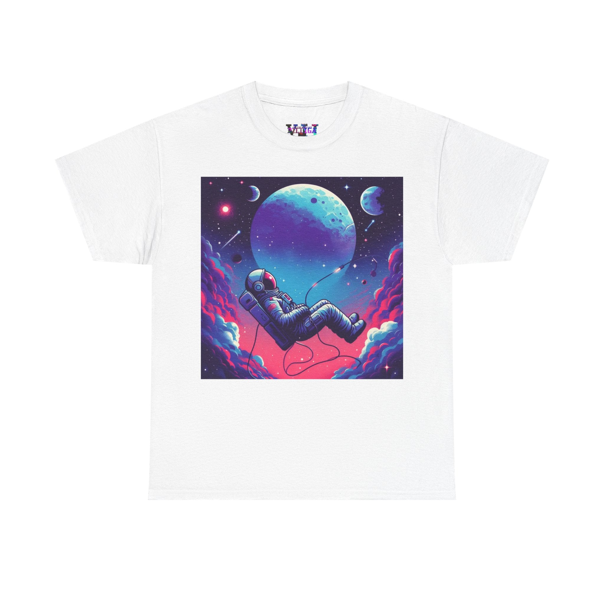 Astronaut Swing Tee — Retro Space Graphic T-Shirt