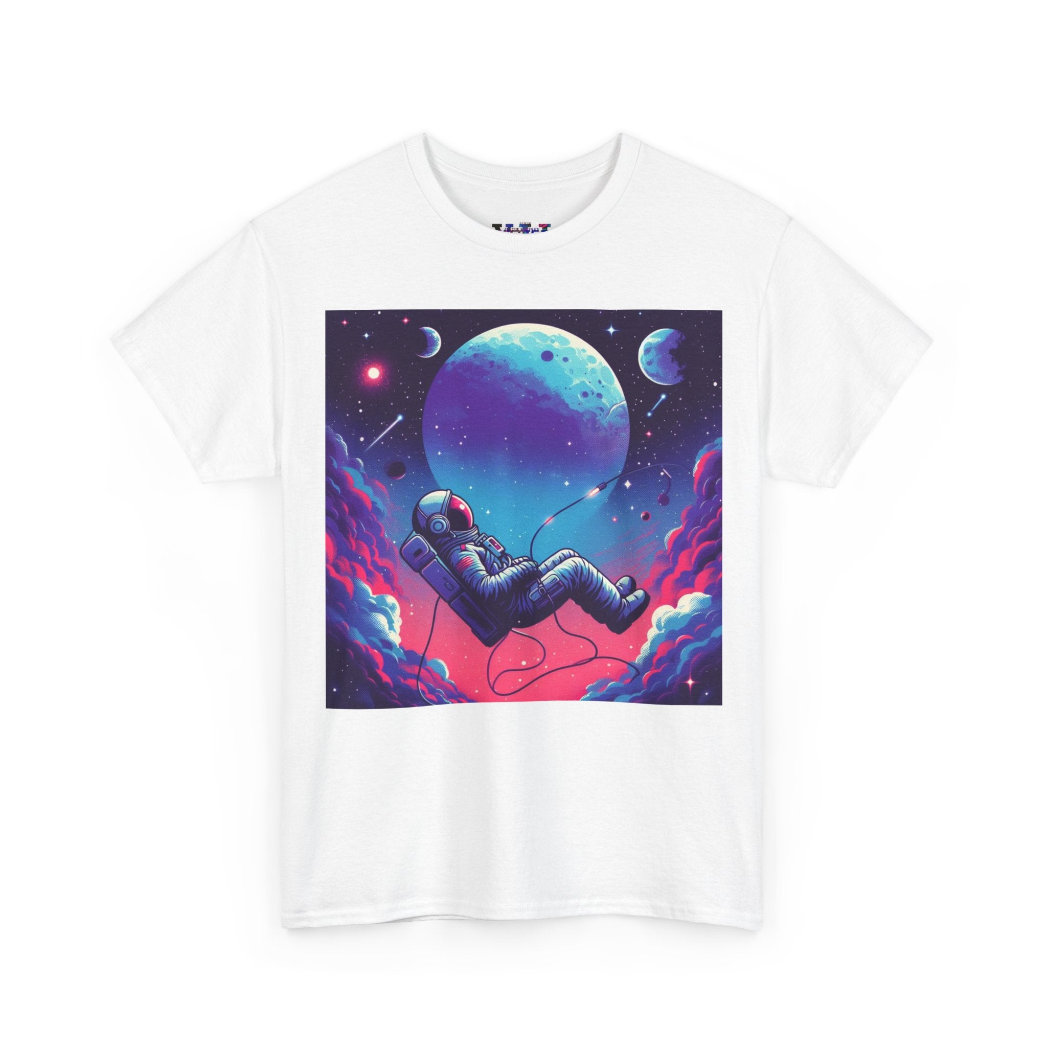 Astronaut Swing Tee — Retro Space Graphic T-Shirt
